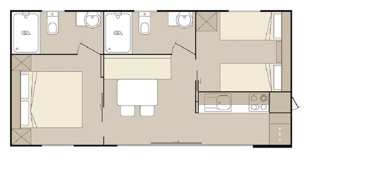 Mobile Home Stella III Biograd Na Moru Soline Beach 4* Biograd Na Moru